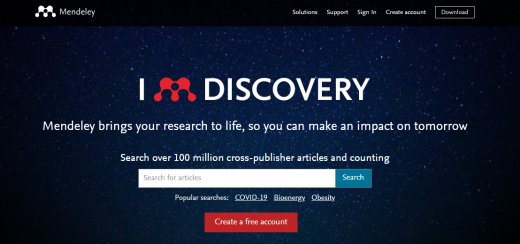 mendeleyトップページ